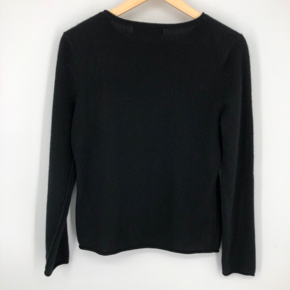 Design History Pure Cashmere Womens Sweater Size Medium Black /quiet Luxury - Picture 6 of 11